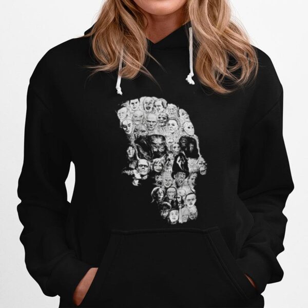 Skull Horror Movie Characters Hoodie