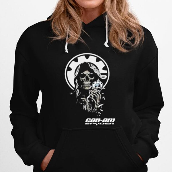 Skull Hug Can Am Spyder Brp Logo Hoodie