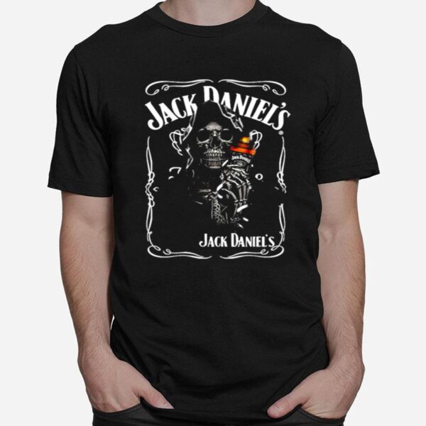 Skull Hug Jack Daniels T-Shirt