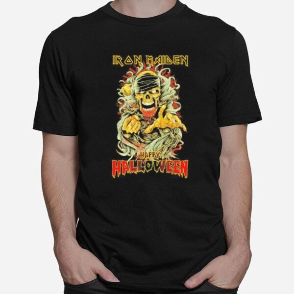 Skull Iron Maiden Happy Halloween T-Shirt