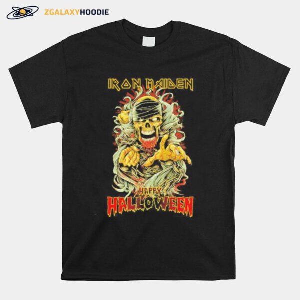 Skull Iron Maiden Happy Halloween T-Shirt