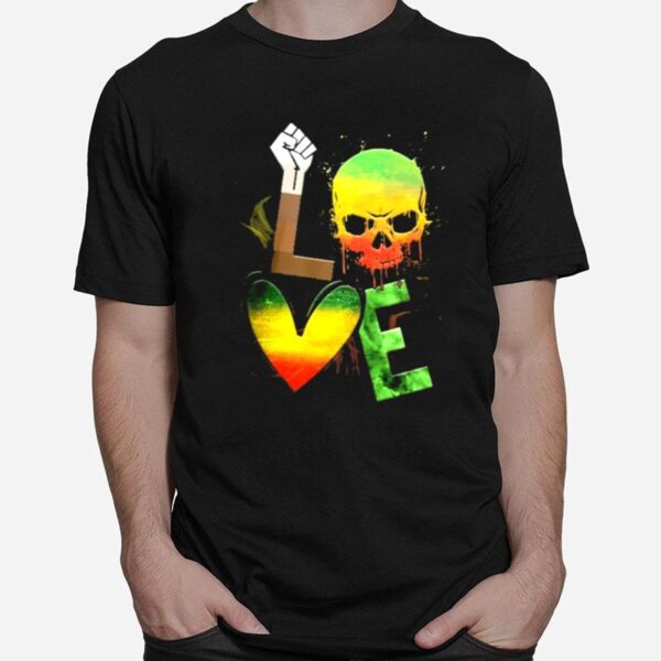 Skull Juneteenth Love T-Shirt