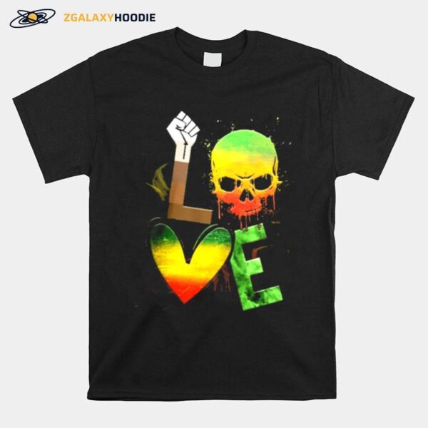 Skull Juneteenth Love T-Shirt