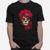 Skull Lady Woman Day Of The Dead T-Shirt