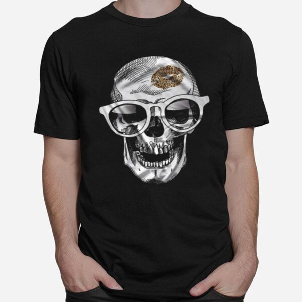 Skull Leopard Lip T-Shirt