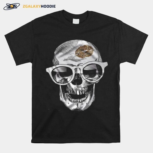 Skull Leopard Lip T-Shirt