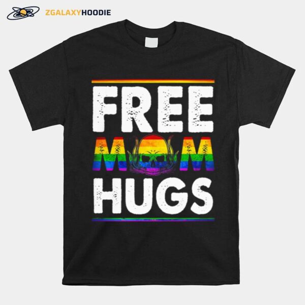 Skull Lgbt Free Mom Hugs T-Shirt