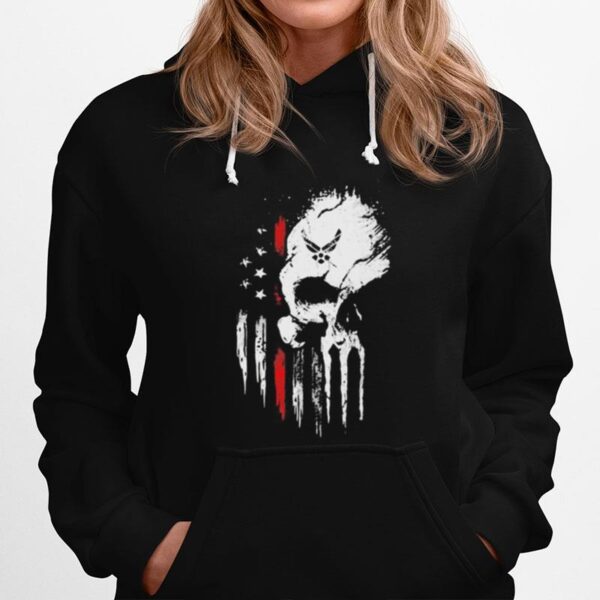 Skull Marine American Flag Independence Day Hoodie