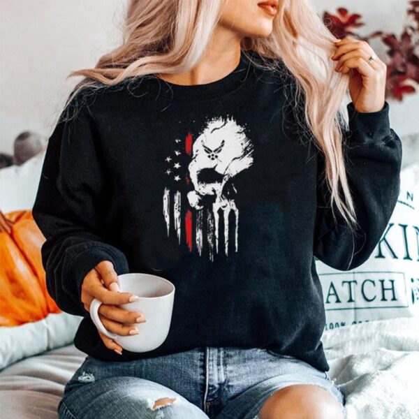 Skull Marine American Flag Independence Day Sweater