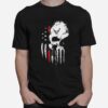 Skull Marine American Flag Independence Day T-Shirt