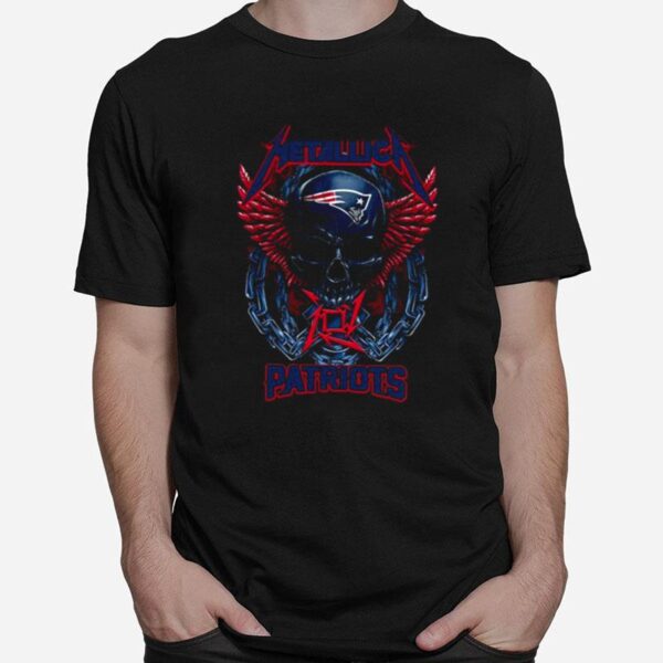 Skull Metallica New England Patriots T-Shirt