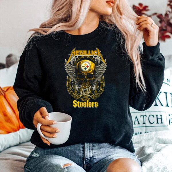 Skull Metallica Pittsburgh Steeler Pa 2022 Show Sweater