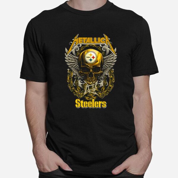 Skull Metallica Pittsburgh Steeler Pa 2022 Show T-Shirt