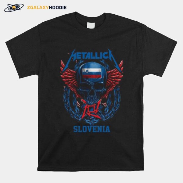 Skull Metallica Slovenia Flag T-Shirt