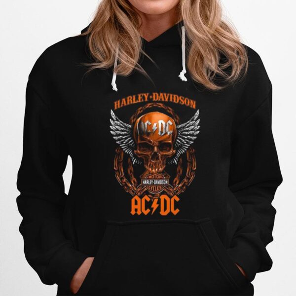 Skull Motor Harley Davidson Cycles Ac Dc Hoodie