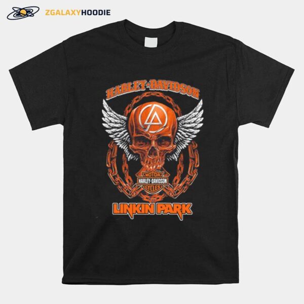 Skull Motor Harley Davidson Cycles Linkin Park T-Shirt