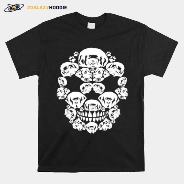 Skull Newfoundland Skeleton Halloween Costume Scary T-Shirt