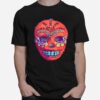 Skull Portrait Cool Mexican Orange Day Of The Dead T-Shirt