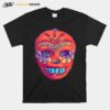 Skull Portrait Cool Mexican Orange Day Of The Dead T-Shirt