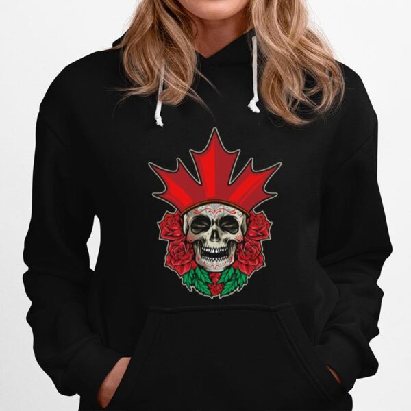 Skull Rose Dia De Muertos Day Of Dead Hoodie