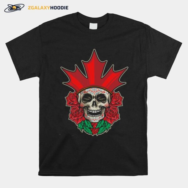 Skull Rose Dia De Muertos Day Of Dead T-Shirt