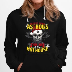 Skull Santa Jolliest Runch Of As Holes This Side Of The Nut House Christmas Hoodie