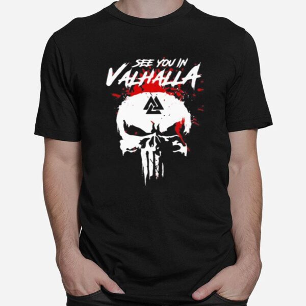 Skull See You In Valhalla Blood T-Shirt