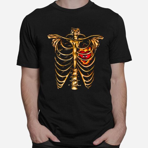 Skull Skeleton Sternum Heart Love T-Shirt