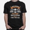 Skull Some Grandpas Play Bingo Real Grandpas Drive Fire Trucks T-Shirt