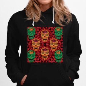 Skull Succulent Plant Head Day Of Dead Muertoss Hoodie