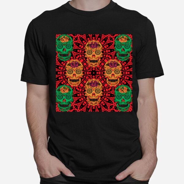 Skull Succulent Plant Head Day Of Dead Muertoss T-Shirt