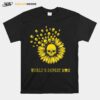 Skull Sunflower Worlds Dopest Mom T-Shirt