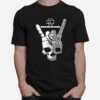 Skull Victory Sign Rammstein Du Hast Mich Gefragt T-Shirt