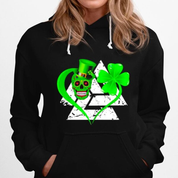 Skull Viking Valknut St Patricks Day Irish Hoodie