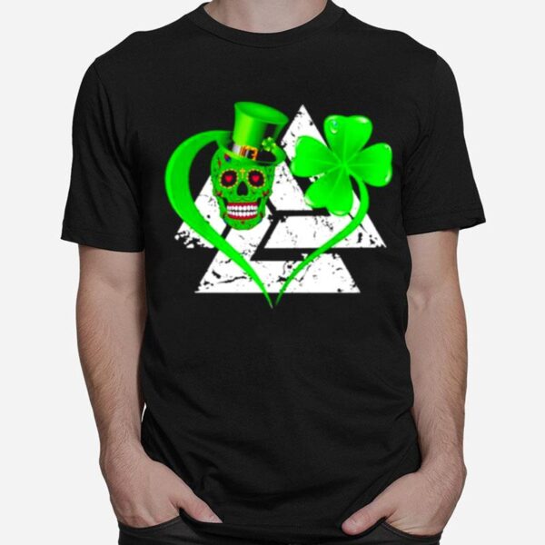 Skull Viking Valknut St Patricks Day Irish T-Shirt