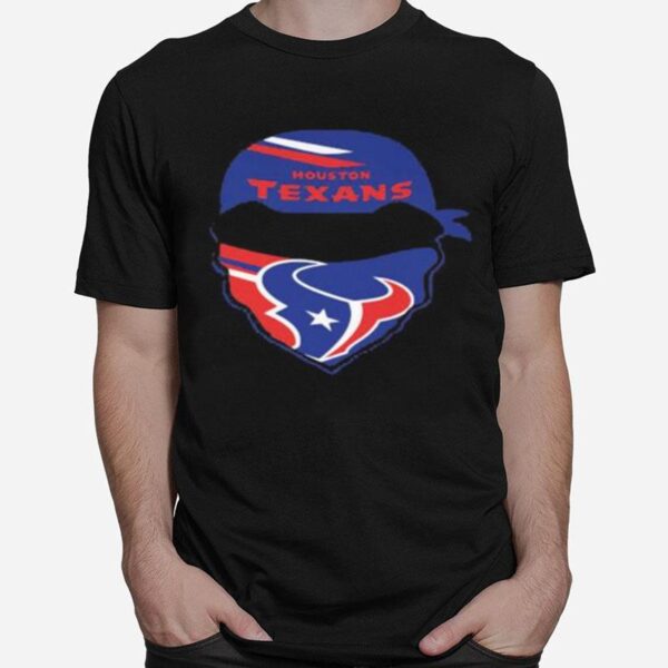 Skull Wear Mask Houston Texans T-Shirt