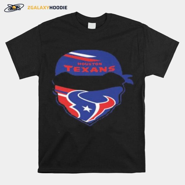 Skull Wear Mask Houston Texans T-Shirt