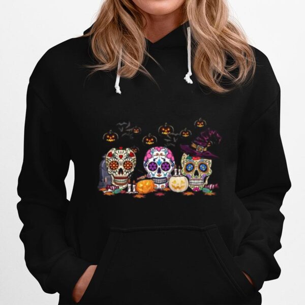 Skull Witch Pumpkin Halloween Hoodie