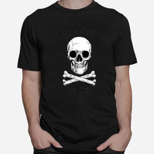 Skull With Bones Design The Gaslight Anthem T-Shirt