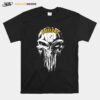 Skull With Steerlers Logo T-Shirt