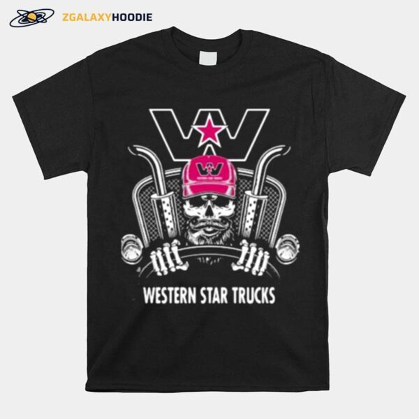 Skull With Western Star Trucks T-Shirt