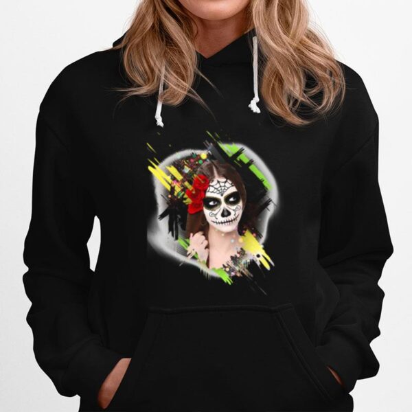 Skull Woman Dia De Los Muertos Day Of Dead Hoodie