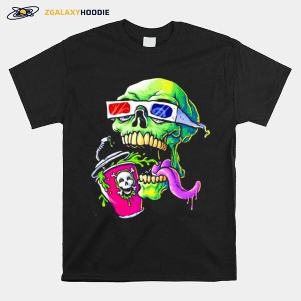 Skull Zombie Drink Coffee T-Shirt