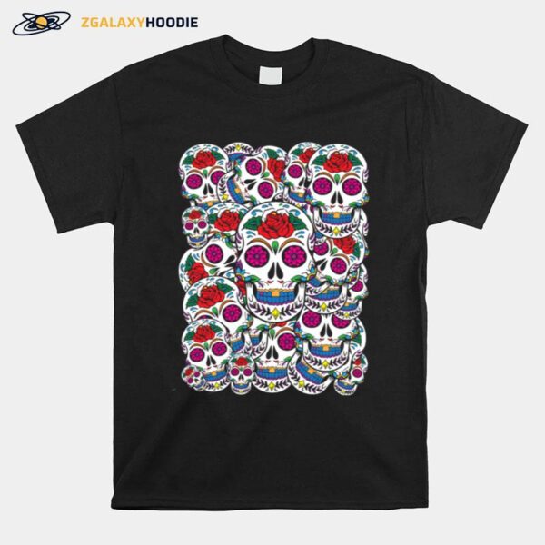 Skulls Galore Day Of The Dead Muertos T-Shirt