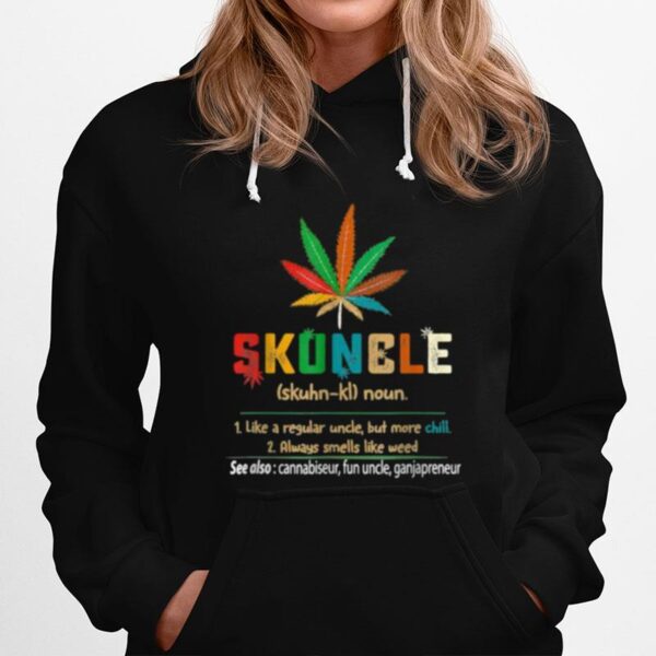 Skuncle Like A Regular Uncle But More Chill Always Smells Like Weed Canabis Retro Hoodie