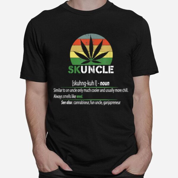 Skunkle Skuncle Uncle Cannabis Vintage T-Shirt