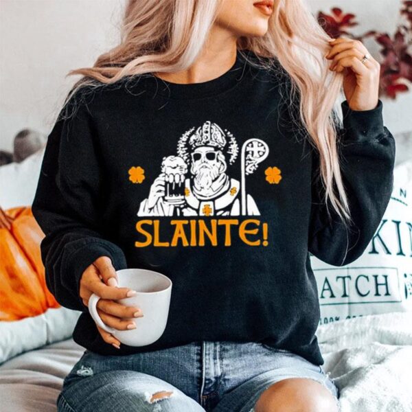 Slainte St Patricks Day Drinking Beer Lover Lucky Shamrock Sweater