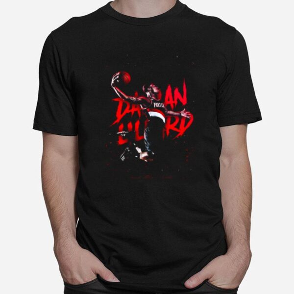 Slam Dunk Basketball Damian Lillard Nba T-Shirt