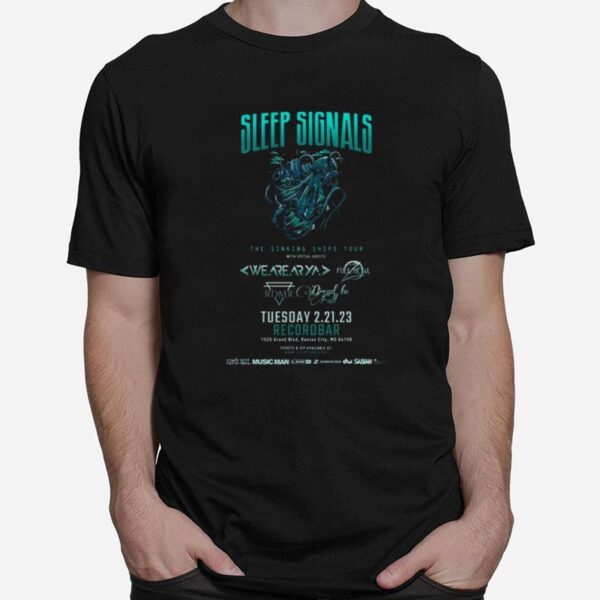 Sleep Signals The Sinking Ships Tour 2023 Recordbar T-Shirt