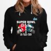 Super Bowl Lvii Playoff Philadelphia Vs Kansas City Matchup Lombardi Trophy In Arizona Hoodie